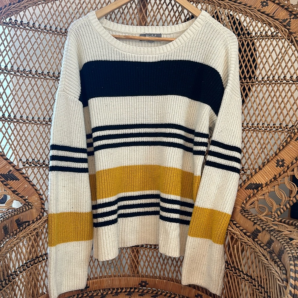 Marled Striped Sweater